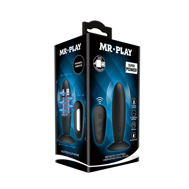 Plug Anal con Vibracion y Control Remoto USB