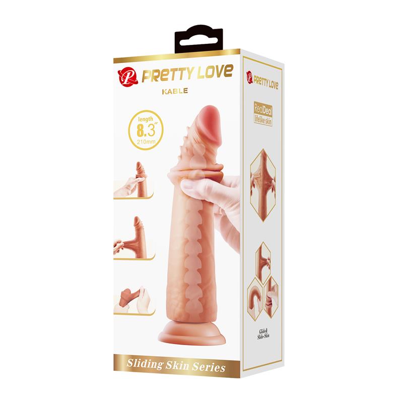 Kable Dildo Piel Deslizante Retractil 83