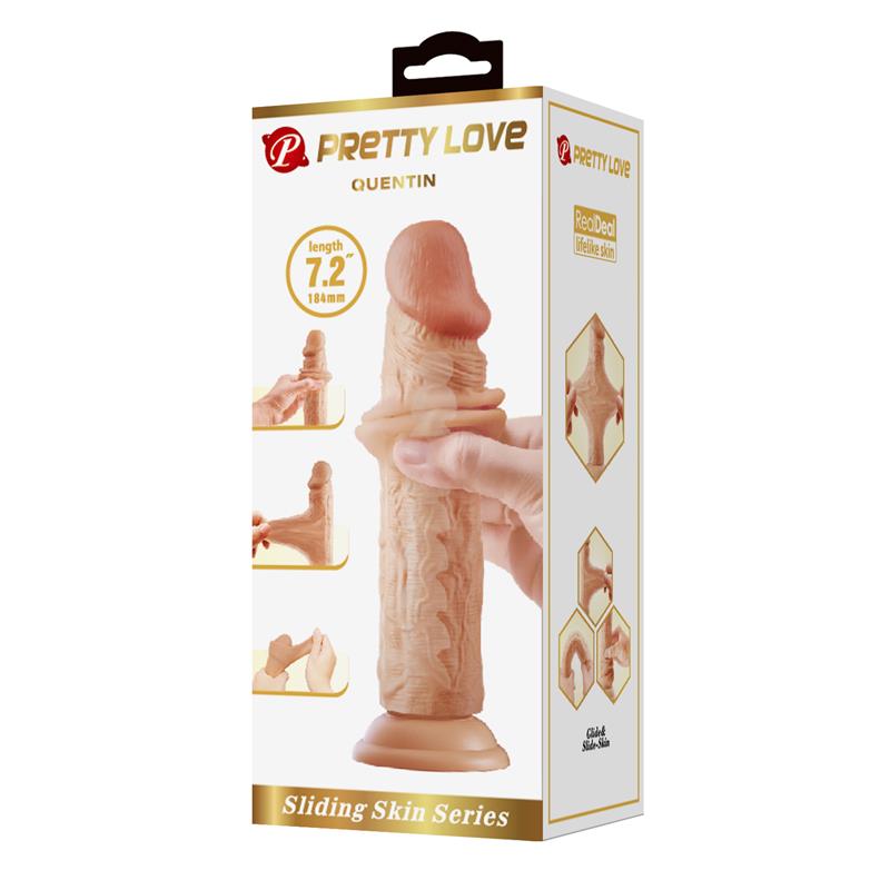 Dildo con Piel Deslizante Retractil 184 cm