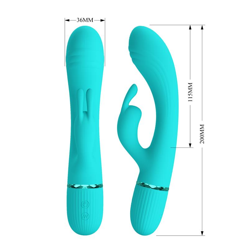 Scocco Vibrador con Rabbit Turquesa