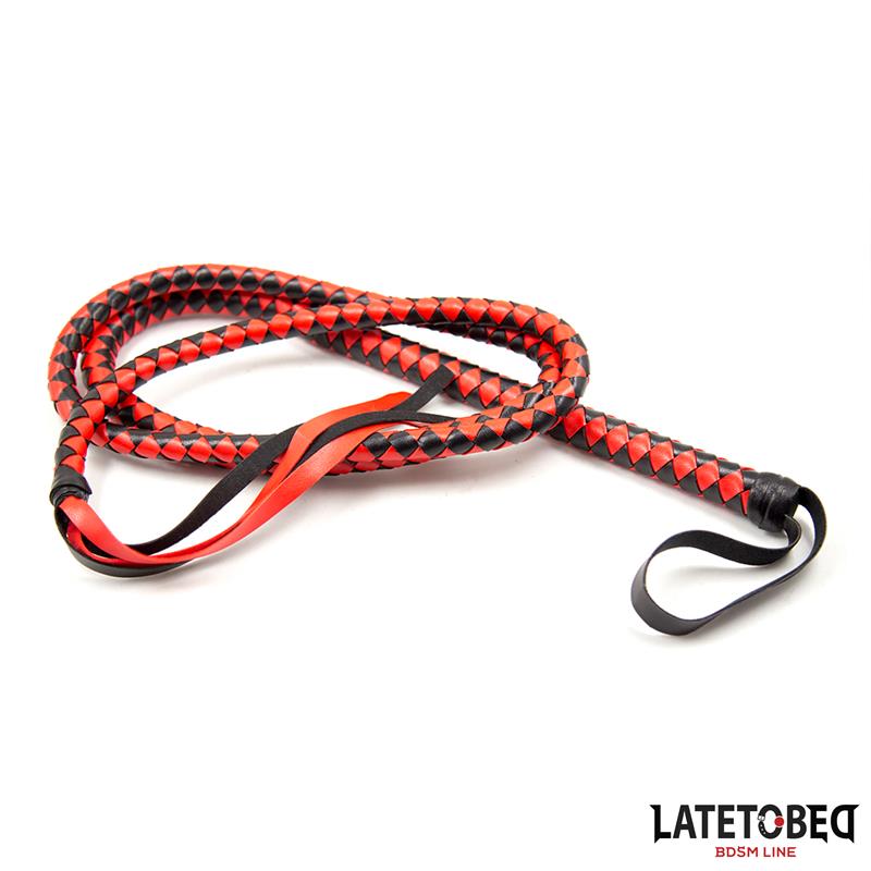 Latigo Largo Rojo y Negro 210cm