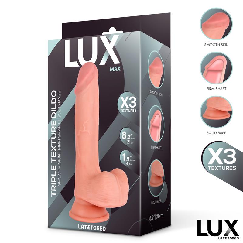 Max Dildo Triple Densidad con Testiculos 82