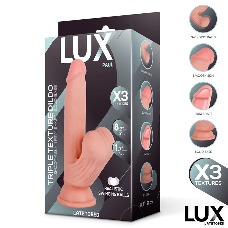 Paul Dildo Triple Densidad con Testiculos Oscilantes 82