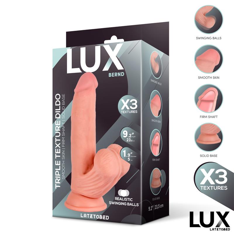 Bernd Dildo Triple Densidad con Testiculos Oscilantes 92