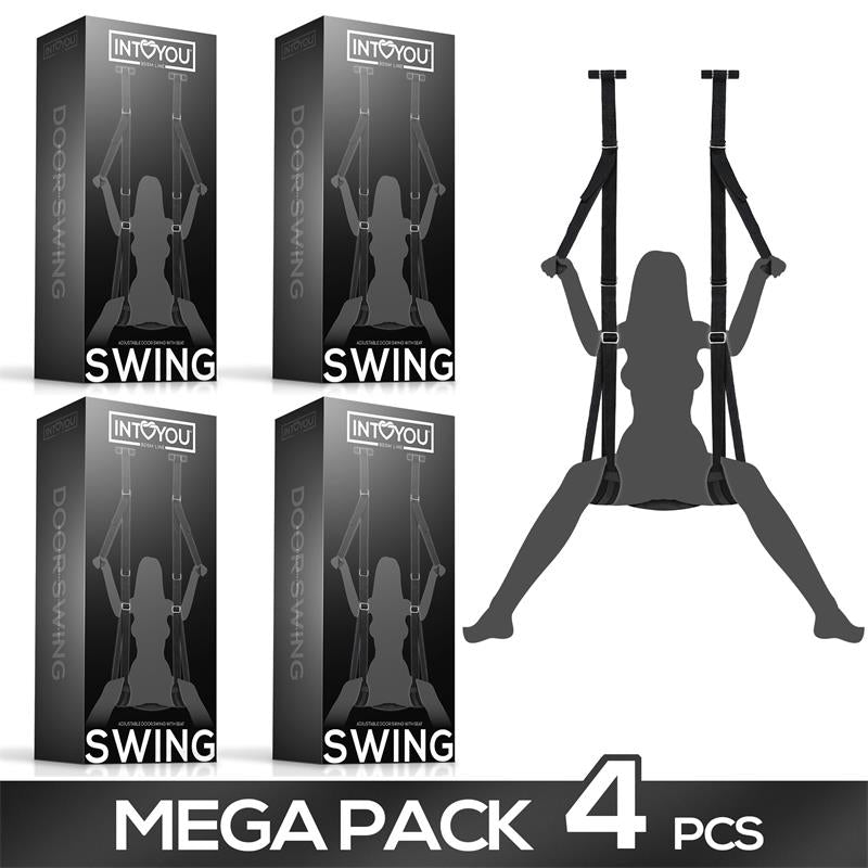 Pack de 4 Columpio de Puerta con Soporte de Manos Piernas y Asiento