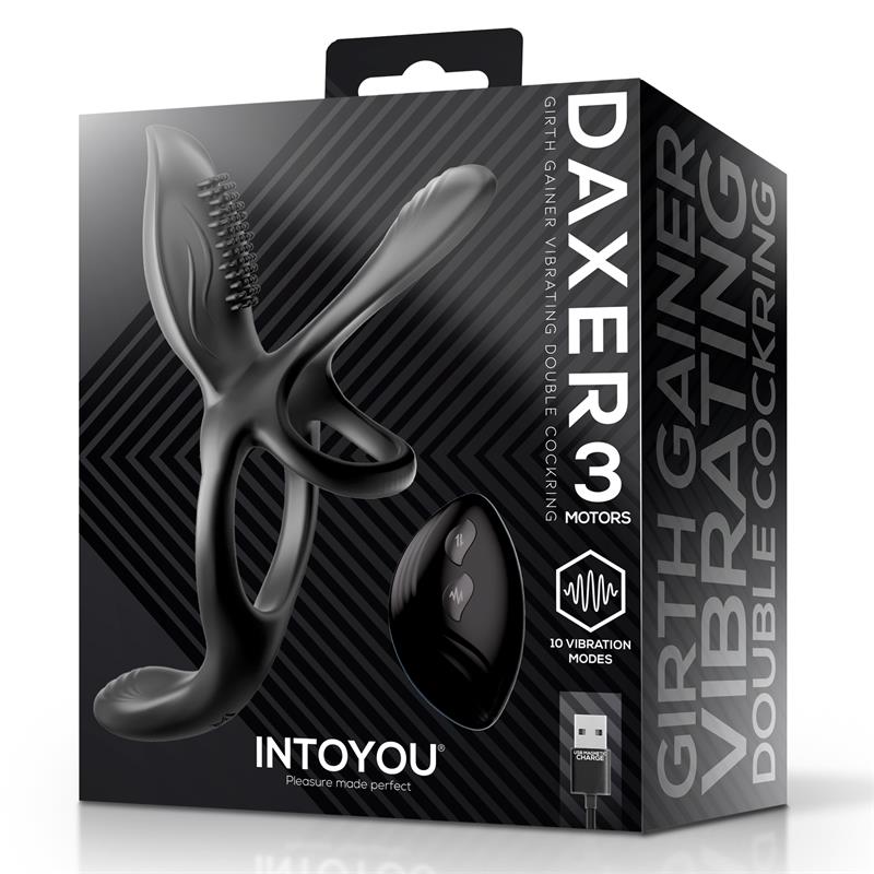 Daxer Doble Anillo para el Pene con Estimulador de Clitoris