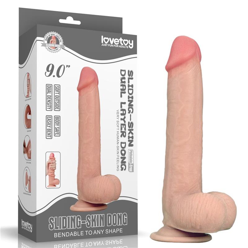 Dildo con Piel Retractil 9 Natural