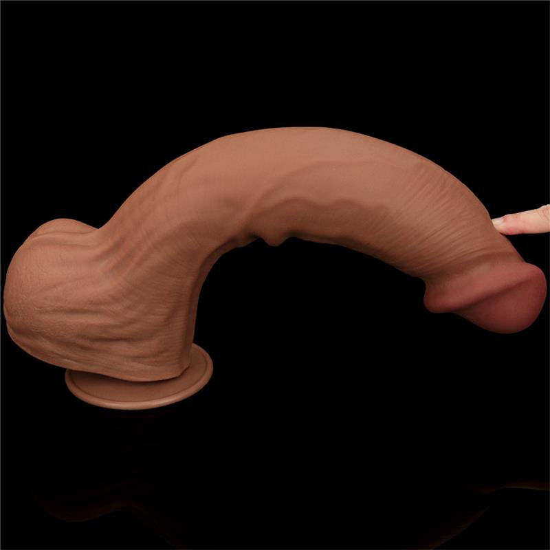 Dildo Dual Density Piel Deslizante Retractil 14