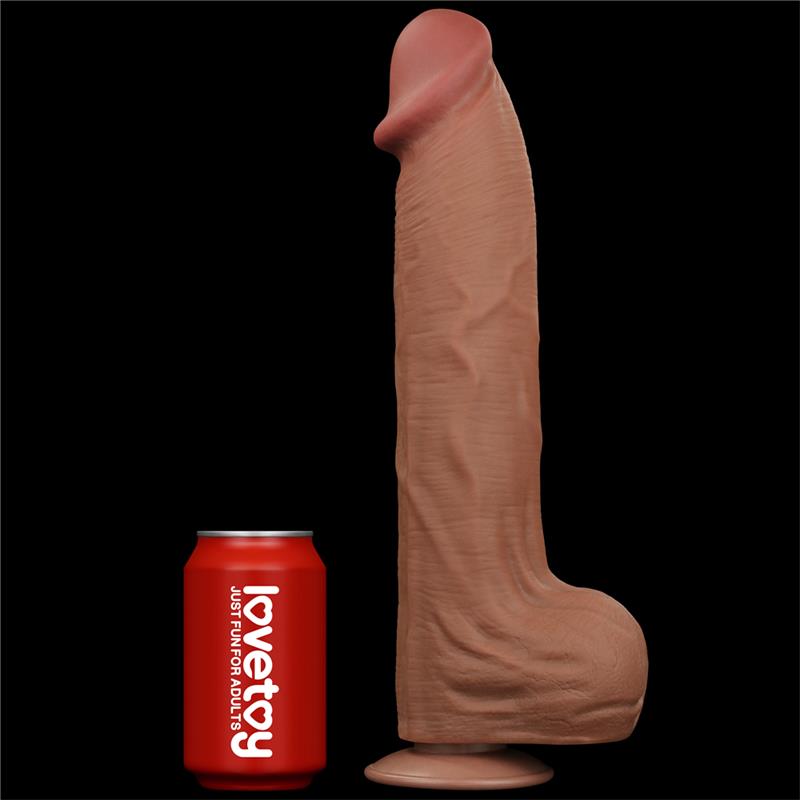 Dildo Dual Density Piel Deslizante Retractil 14