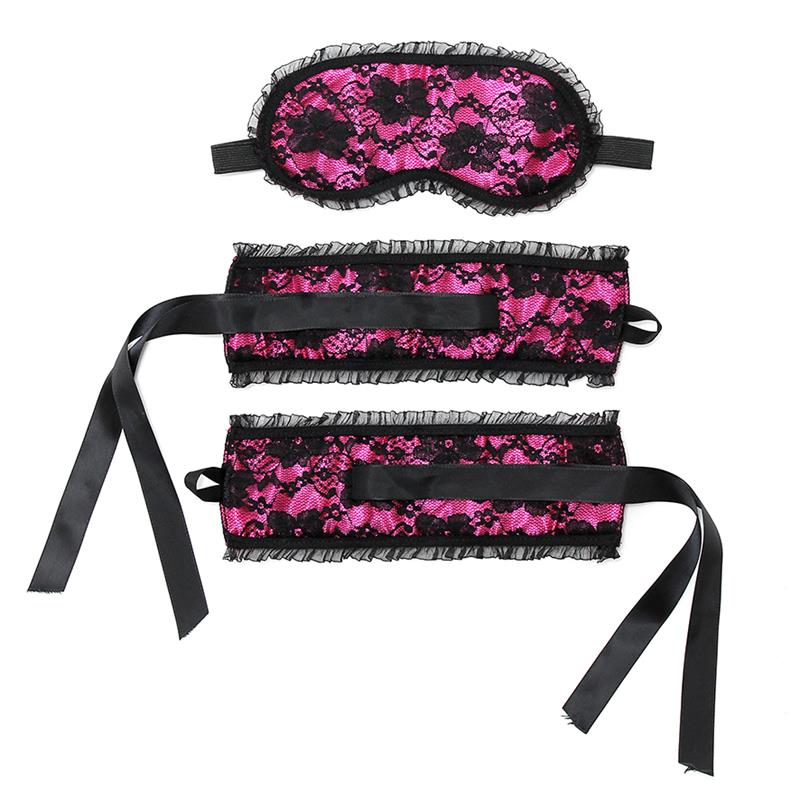 Esposas y Mascara Buslesque Rosa