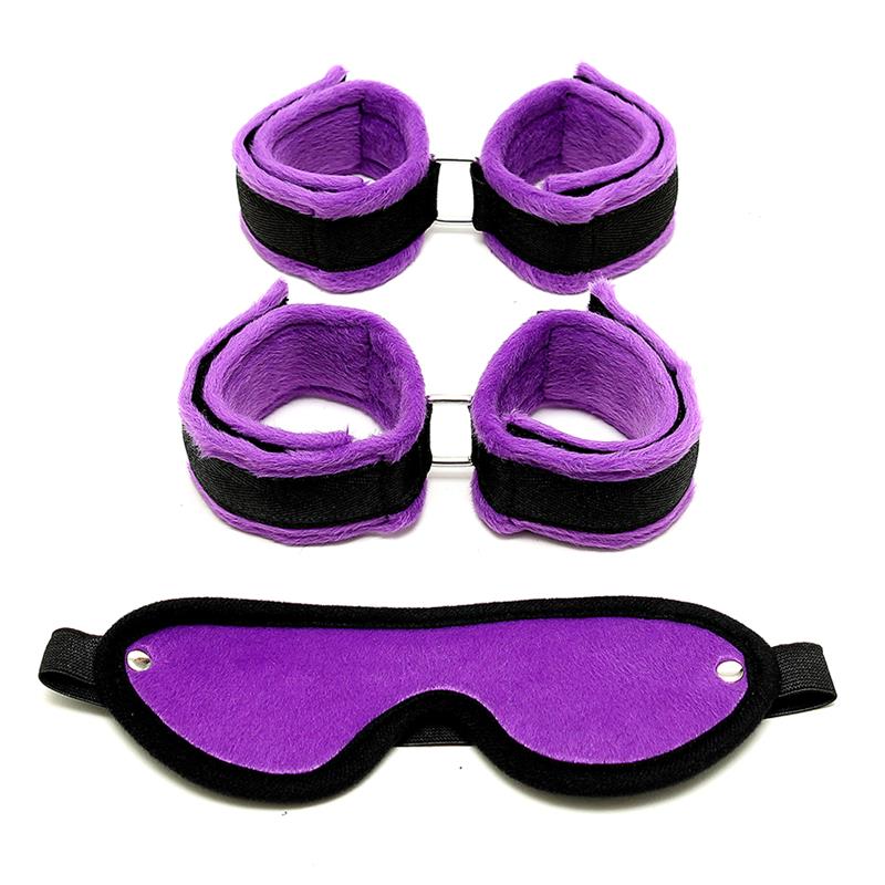 Set de Esposas para Manos y Pies Purpura