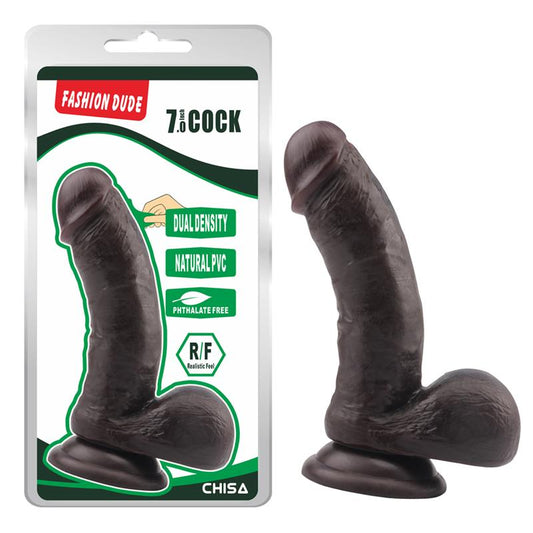 Dildo Dual Density Fashion Dude 175 x 4 cm Marron