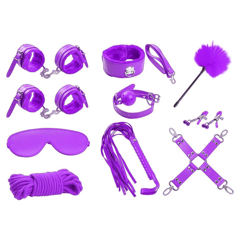 Set Bondage de 10 Piezas Purpura