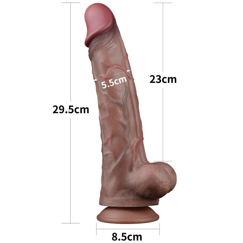 Dildo Realista Doble Capa Silicona Platinum 115