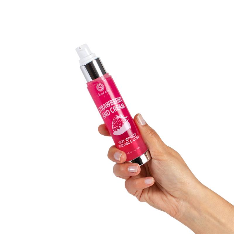 Lubricante Efecto Calor Fresas con Nata 50 ml