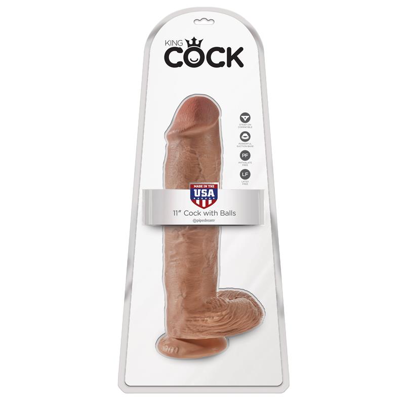 King Cock Pene con Testiculos de 11 Bronceado