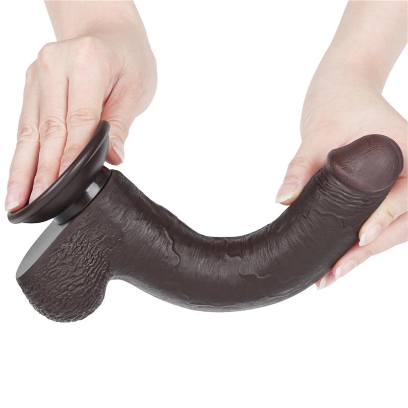 Dildo Dual Density Piel Deslizante Retractil 9