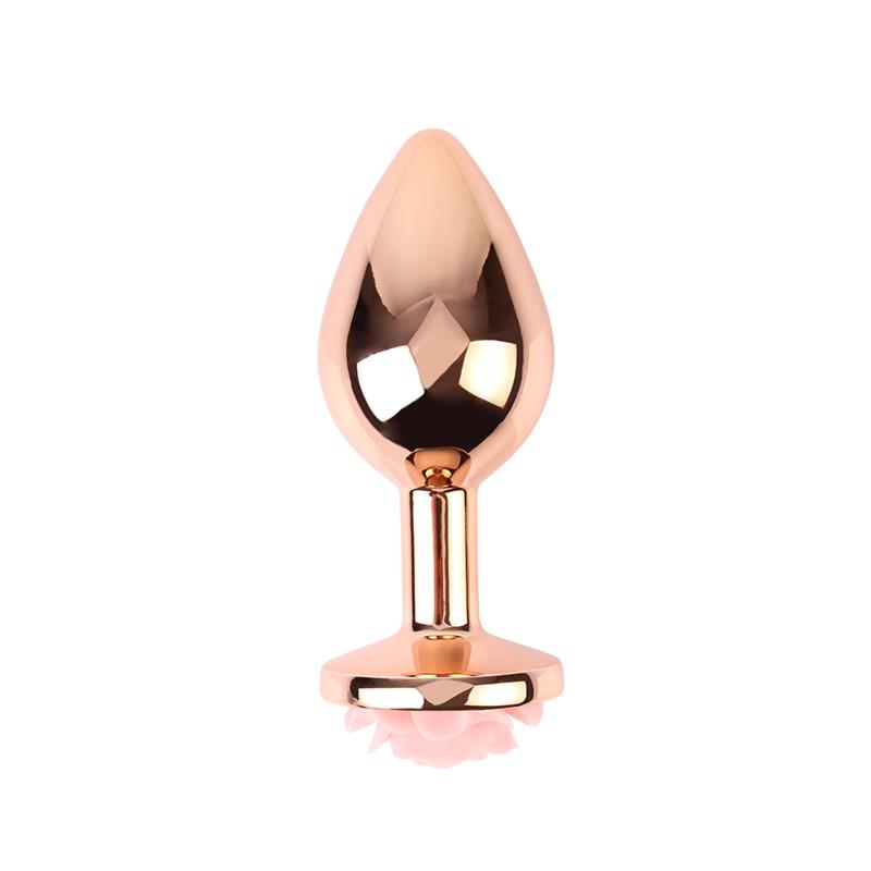 Plug Anal con Joya de Rosa Color Rose Talla M