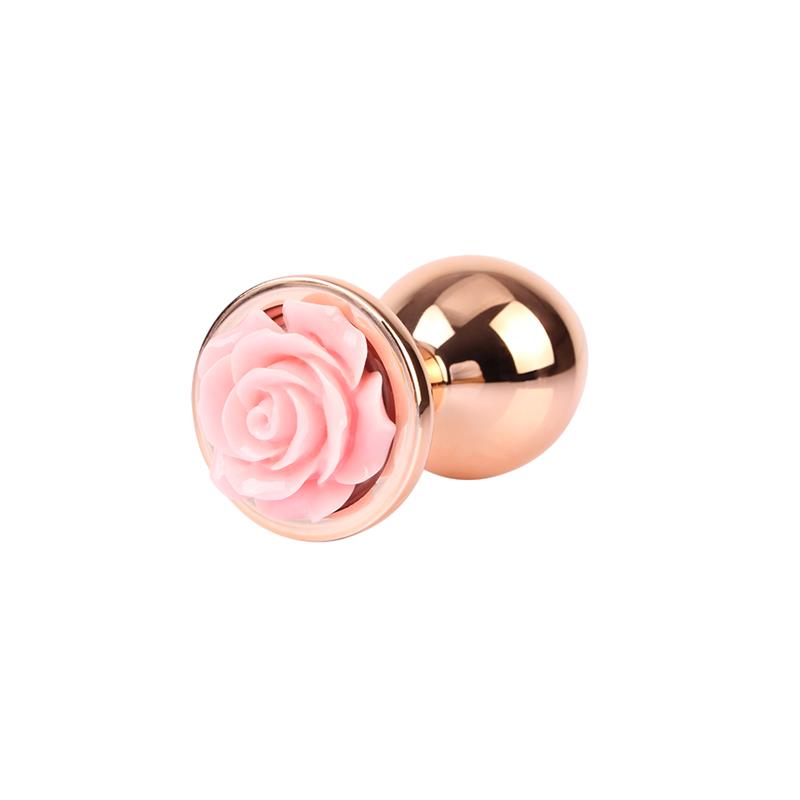 Plug Anal con Joya de Rosa Color Rose Talla M