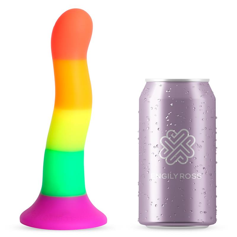 Dildo Color Arcoiris LGBT 18 cm