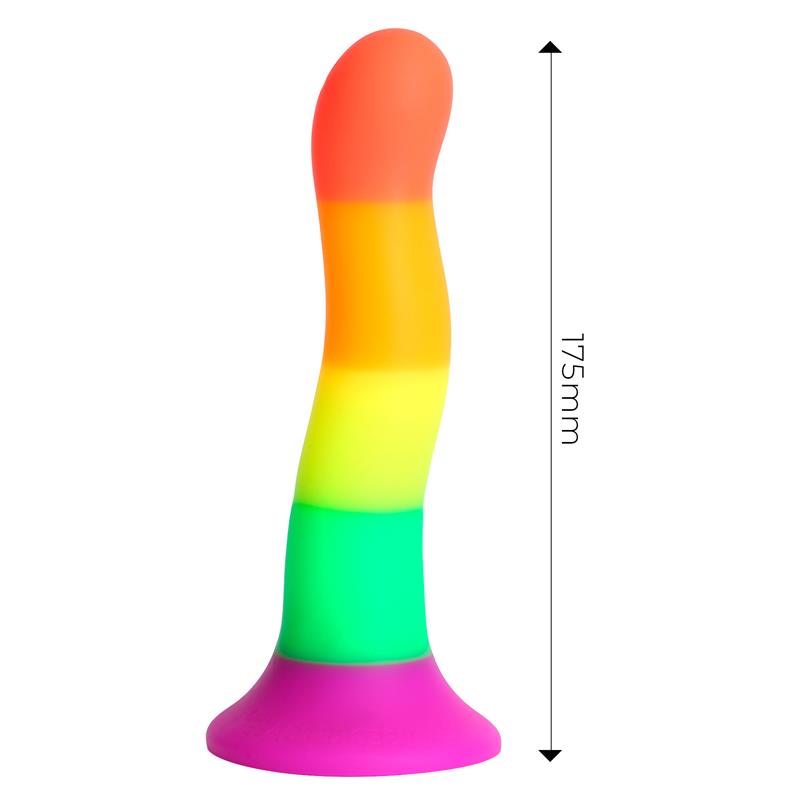Dildo Color Arcoiris LGBT 18 cm