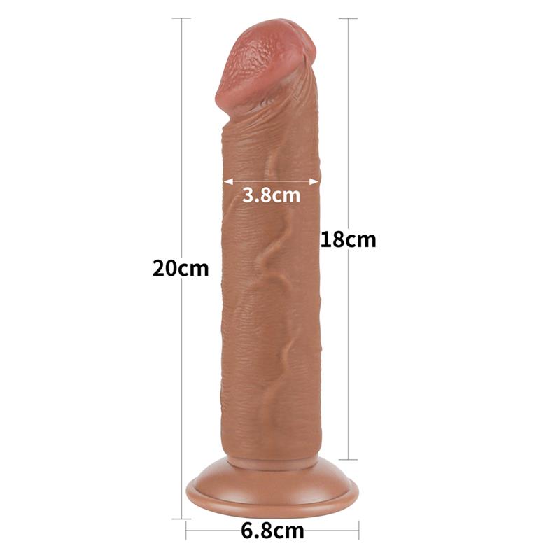 Dildo con Piel Retractil 8 Bronceado
