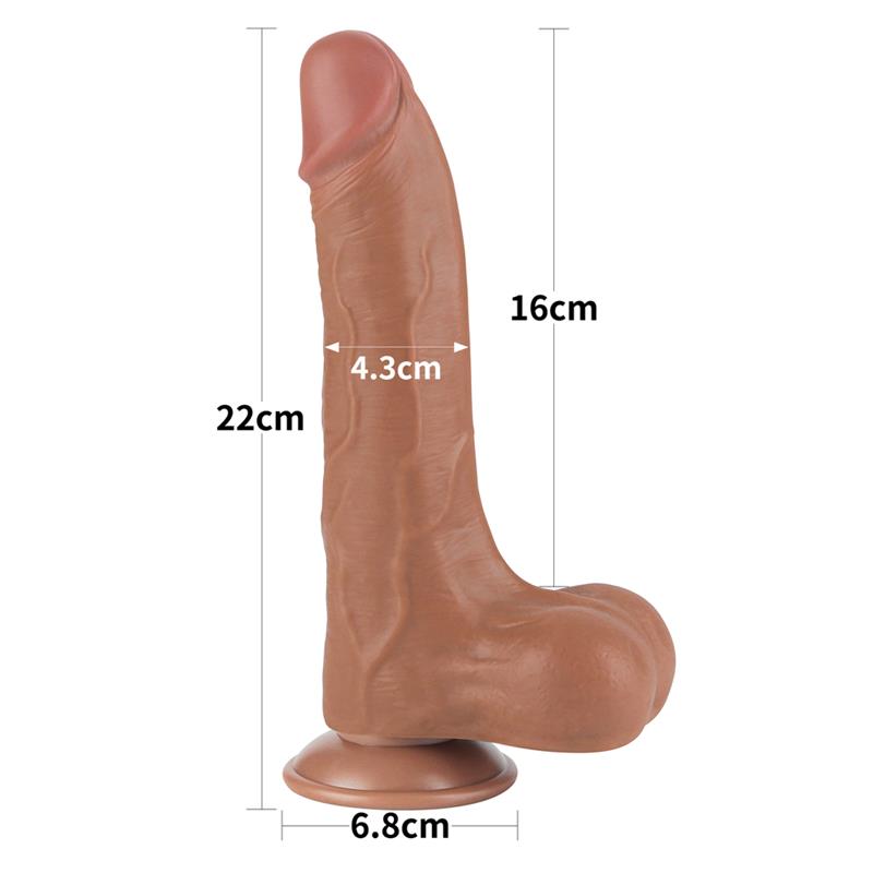 Dildo con Piel Retractil 85 Bronceado