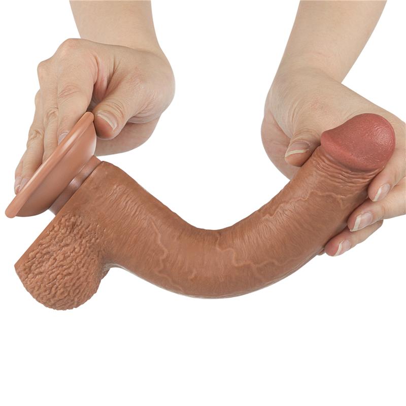 Dildo con Piel Retractil 9 Bronceado