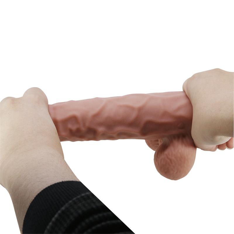 Dildo Realista Piel Deslizante Retractil 24 cm