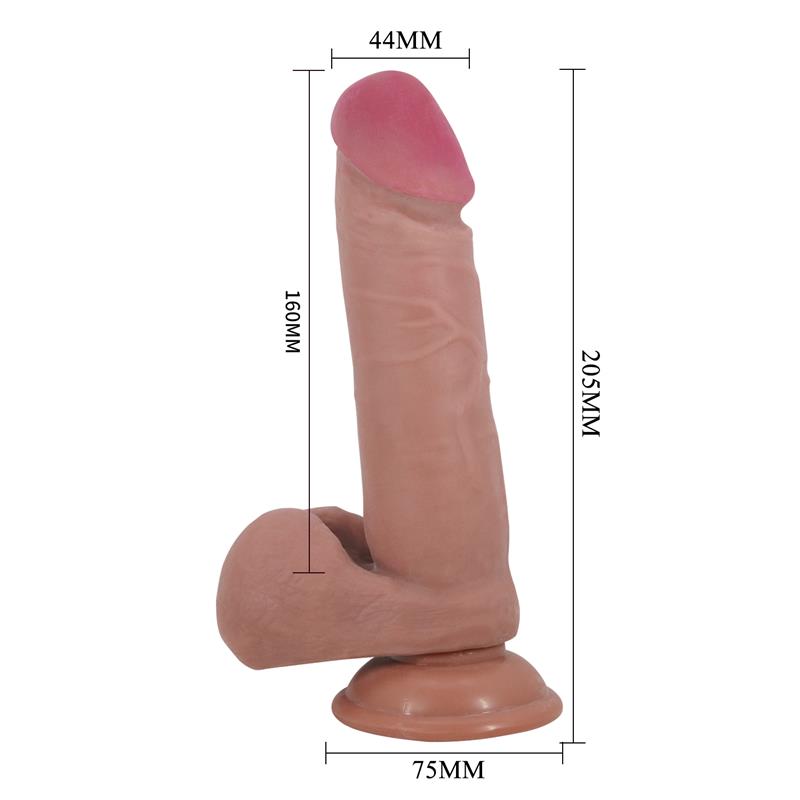 Dildo con Piel Deslizante Retractil 205 cm