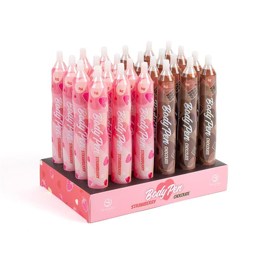 Body Pen Display 24 uds 12 Fresa 12 Chocolate