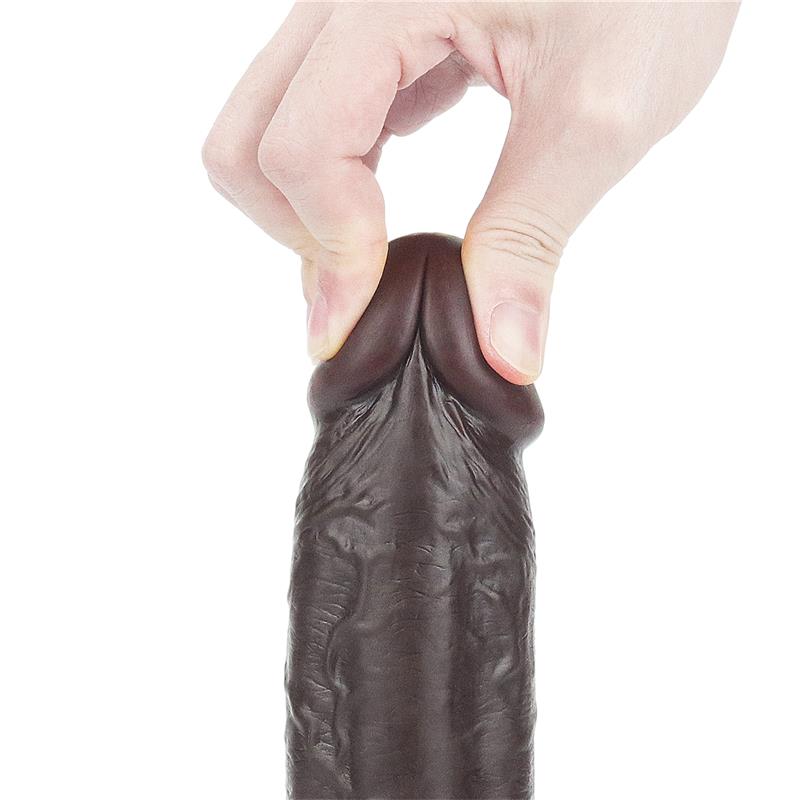 Dildo con Piel Retractil 9 Negro