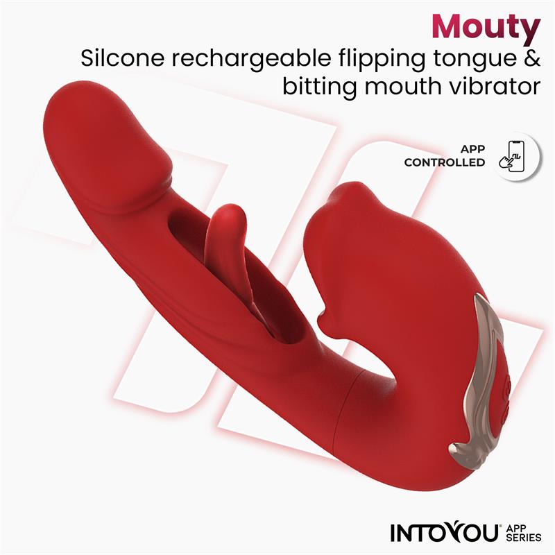 Mouty Vibrador Funcion Mordisqueo y Flipping con App