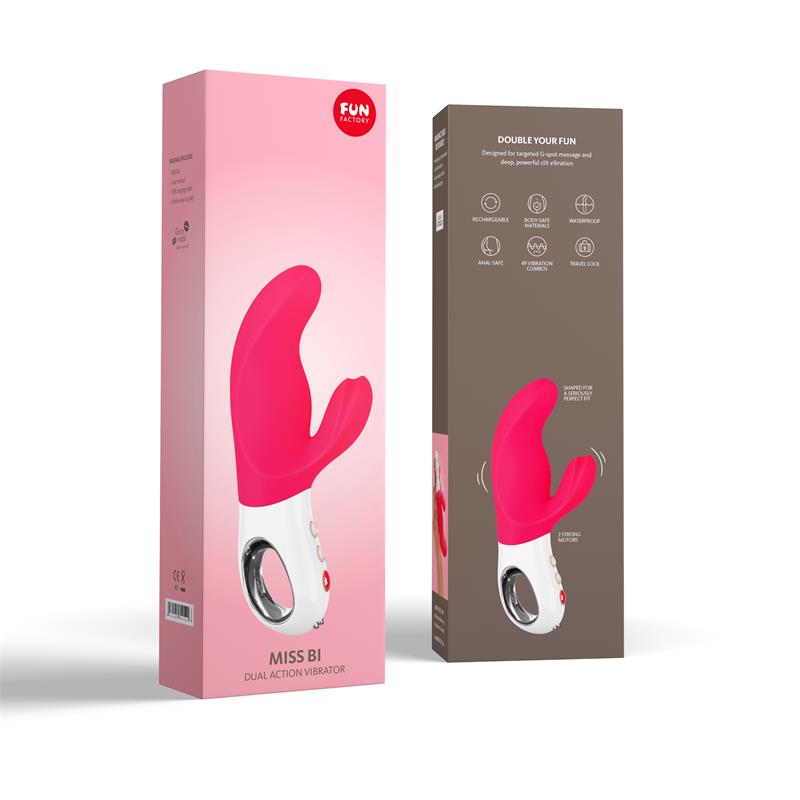 Vibrador para el Punto G Miss Bi Pink and White