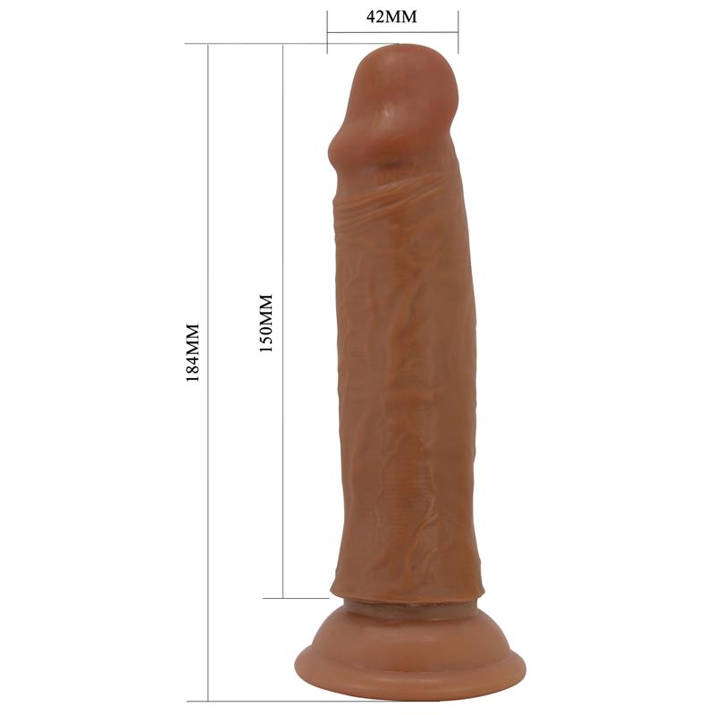 Quentin Dildo con Piel Deslizante Retractil 184 cm