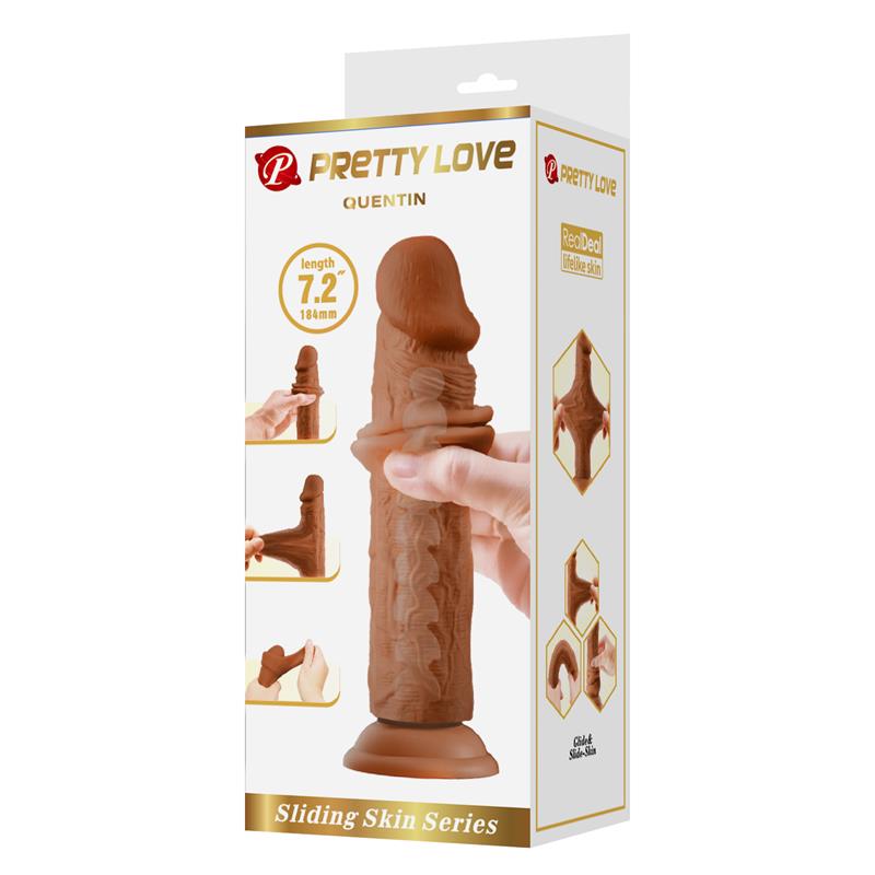 Quentin Dildo con Piel Deslizante Retractil 184 cm