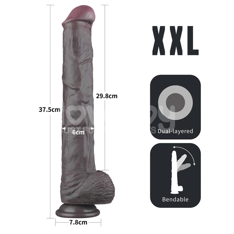Dildo Dual Layered Articulable XXL 145