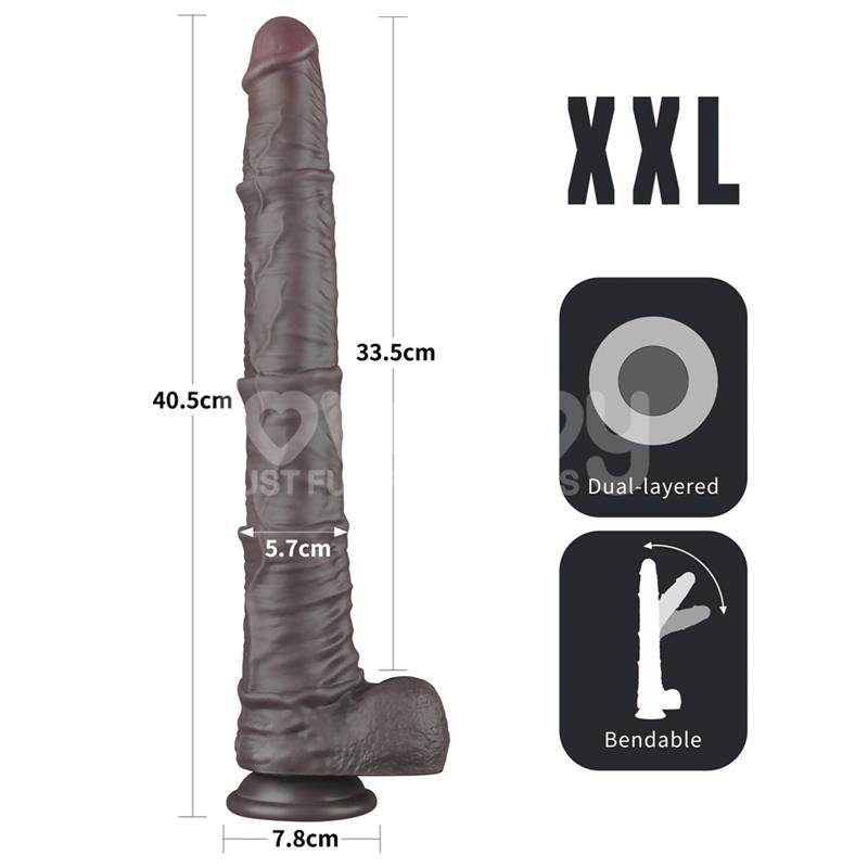 Dildo Dual Layered Articulable XXL 16