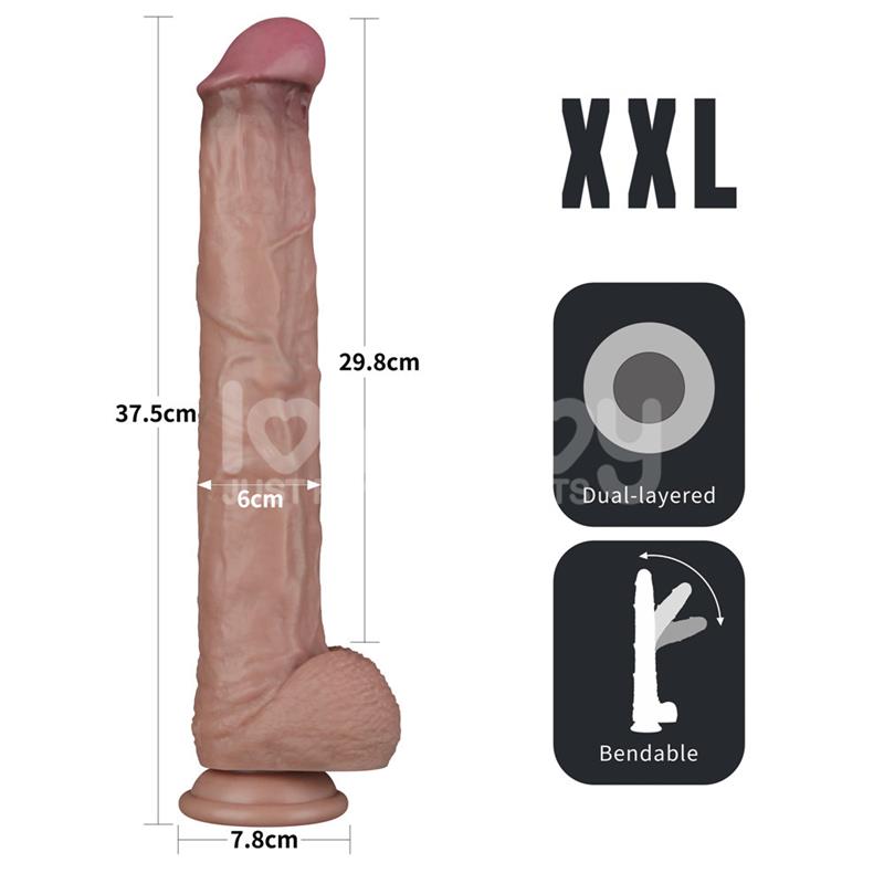 Dildo Dual Layer Articulable XXL 145