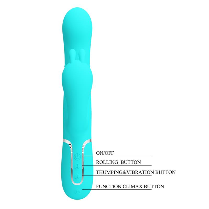 Cammy Vibrador con Bolas Rotadoras y Cadena Anal