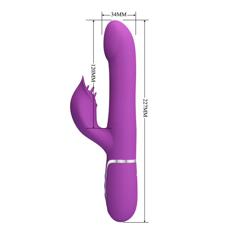 Zalin Vibrador con Bolas Rotatorias y Lengua