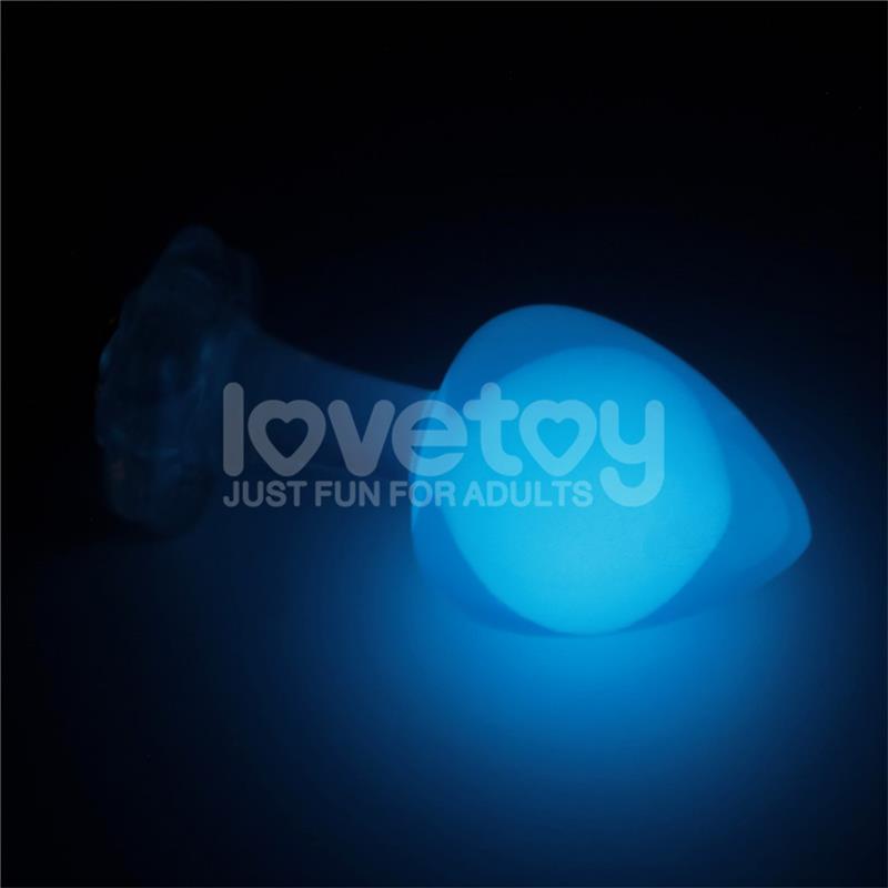 Gemoria Plug Anal Silicona Bola Interna Acero Brilla en la Oscuridad