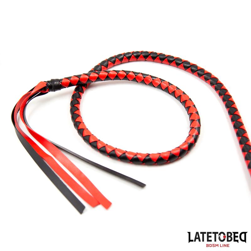 Latigo Largo Rojo y Negro 210cm