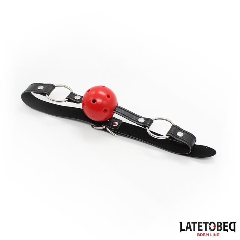 Mordaza Bola Hueca Dura Rojo