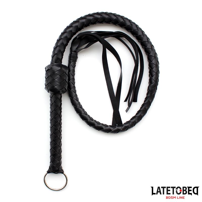 Latigo Trenzado Negro 116cm