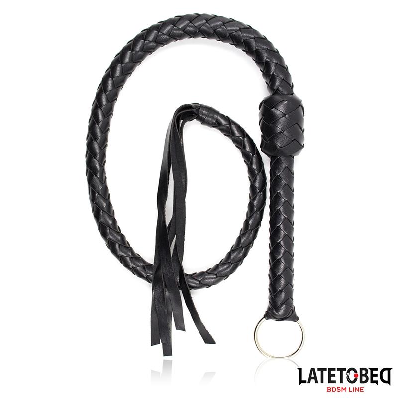 Latigo Trenzado Negro 116cm