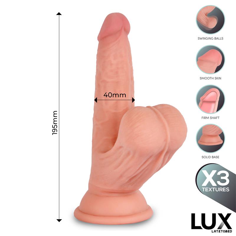 Lars Dildo Triple Densidad con Testiculos Oscilantes 76