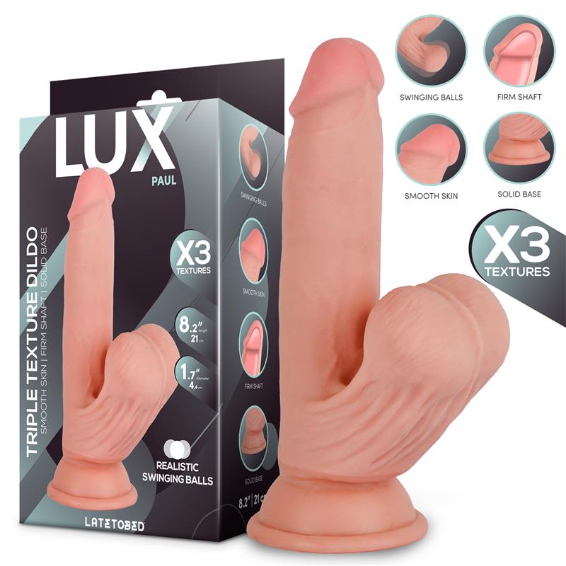 Paul Dildo Triple Densidad con Testiculos Oscilantes 82