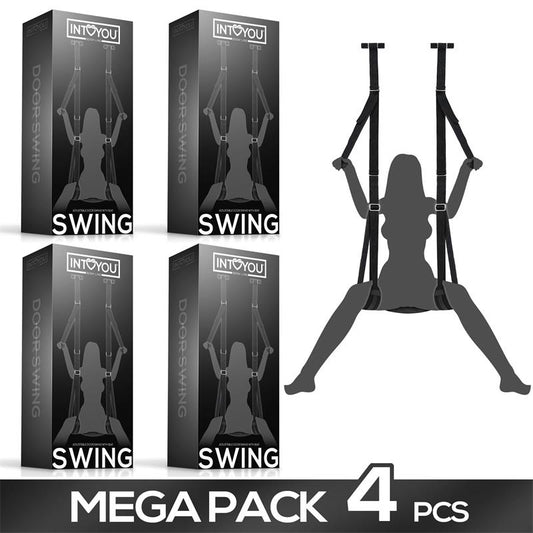 Pack de 4 Columpio de Puerta con Soporte de Manos Piernas y Asiento