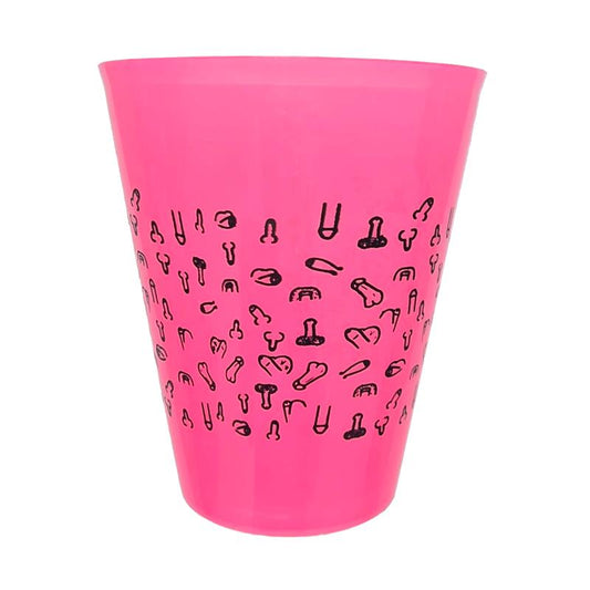 Vaso Plastico Diseno Penes Fuscia 500ml